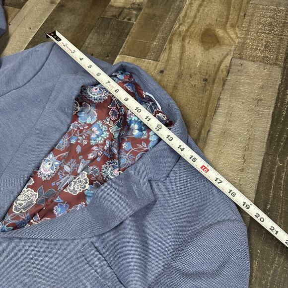 Johnny Bigg Men's Blue Venice Textured Stretch Blazer Size 46 NWT J221JK200 - Picture 3 of 15
